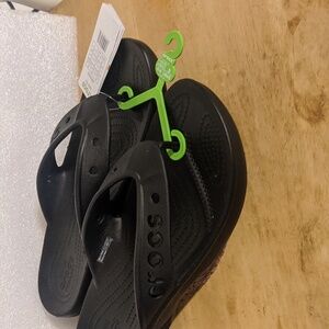 Crocs Baya II Black Sandals Flip Flop Waterproof Thong Comfort Slide M10 W12 NWT